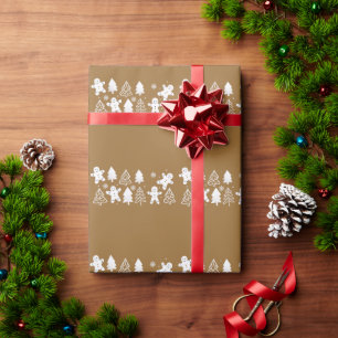 Gingerbread Man Christmas Holiday Winter Baker Wrapping Paper