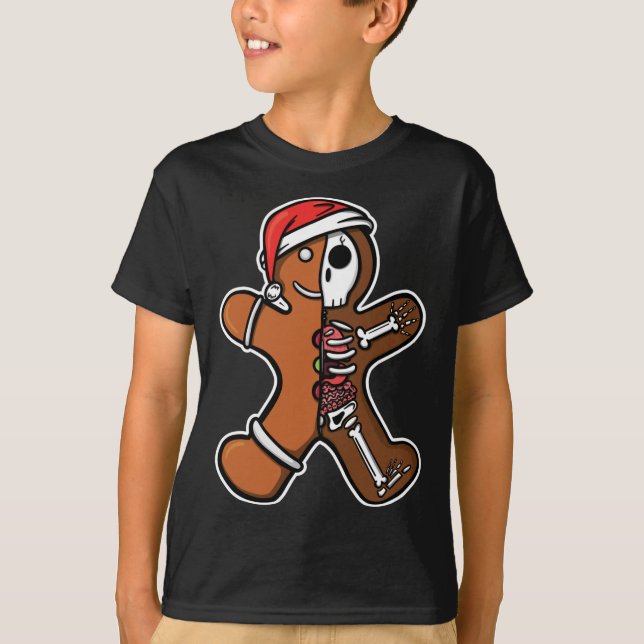 Gingerbread Man Christmas Internal Medicine Doctor T-Shirt (Front)