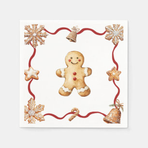 Gingerbread Man Christmas Napkins