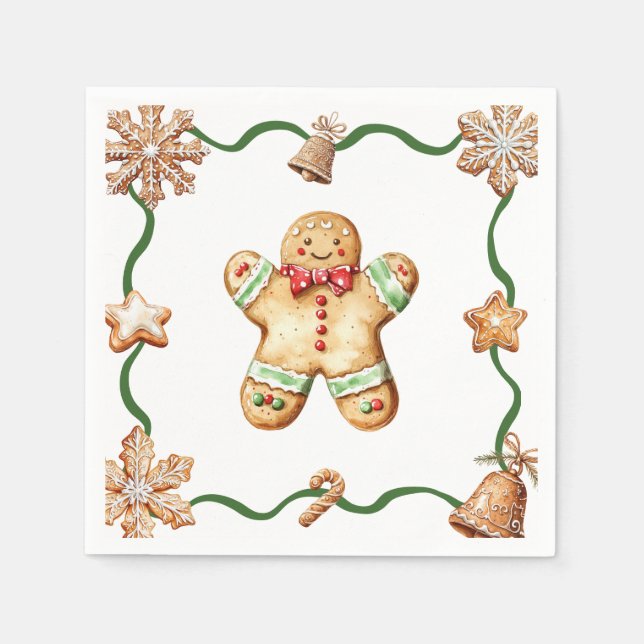 Gingerbread Man | Christmas Napkins (Front)