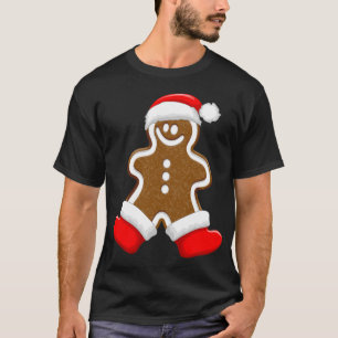 Gingerbread Man Christmas Santa Claus T-Shirt