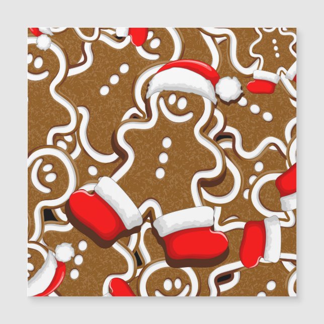 Gingerbread Man Christmas Santa Claus Throw Pillow (Front)