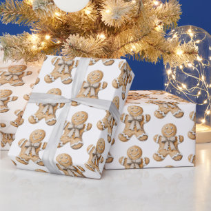 Gingerbread Man Christmas Wrapping Paper