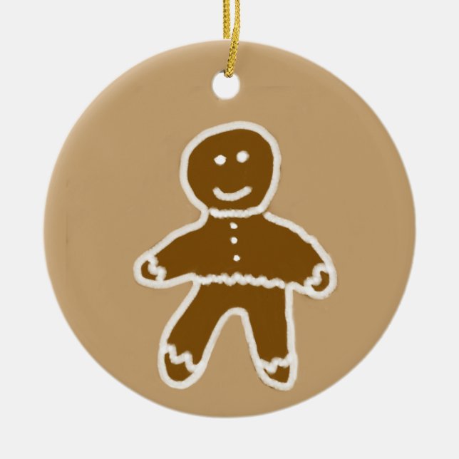 Gingerbread Man Circle Ornament (Front)