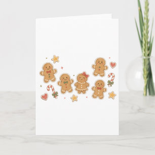 Gingerbread Man Collection with Candy Canes Card