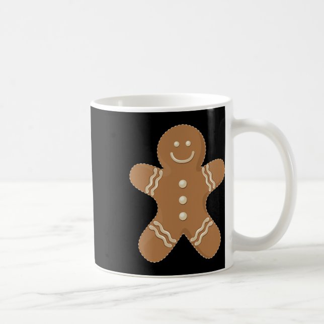 Gingerbread Man Cookie Biscuit Fun Food Christmas  Coffee Mug (Right)