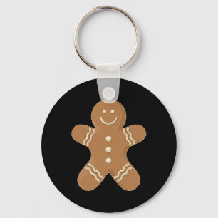 Gingerbread Man Cookie Biscuit Fun Food Christmas  Key Ring