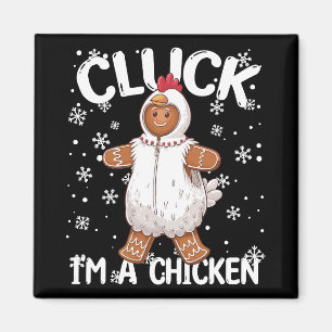 Gingerbread Man Cookie Chicken Christmas Funny Magnet