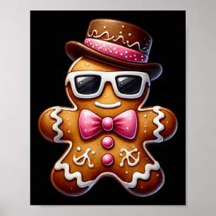 Gingerbread Man Cookie Christmas Nk Coquette Xmas  Poster