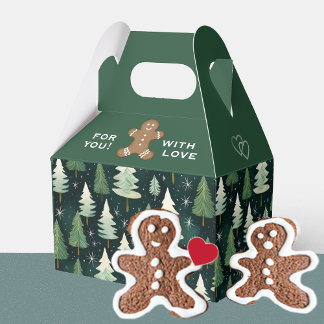 Gingerbread Man Cookie Christmas Personalised Snow Favour Box