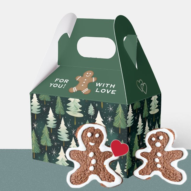 Gingerbread Man Cookie Christmas Personalised Snow Favour Box (Creator Uploaded)
