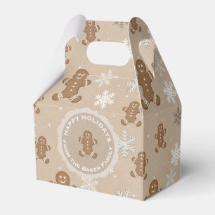 Gingerbread Man Cookie Christmas Personalised Snow Favour Box