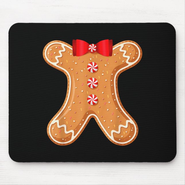 Gingerbread Man Cookie Costume Adult Kids Men Wome Mouse Pad (Front)