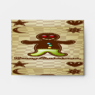 Gingerbread man cookie envelope