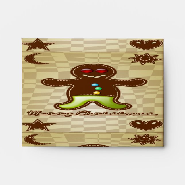 Gingerbread man cookie envelope (Front)