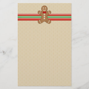 Gingerbread Man Cookie Holiday Stationery