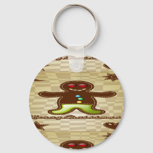 Gingerbread man cookie key ring