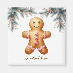 Gingerbread Man Cookie Lover Season Magnet