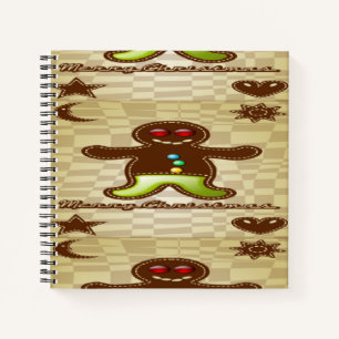 Gingerbread man cookie notebook