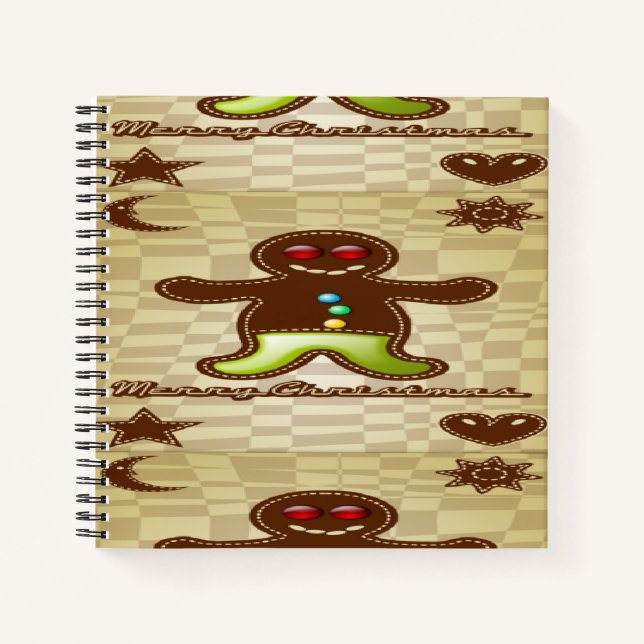 Gingerbread man cookie notebook (Front)
