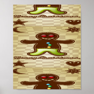 Gingerbread man cookie poster