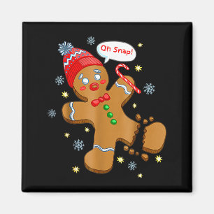 Gingerbread Man Cookie Ugly Sweater Oh Snap Christ Magnet