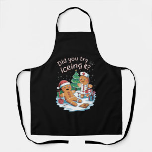 Gingerbread Man Cookie Ugly Sweater Oh Snap Xmas Apron
