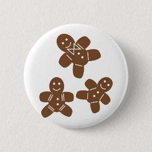 Gingerbread Man Cookies 6 Cm Round Badge