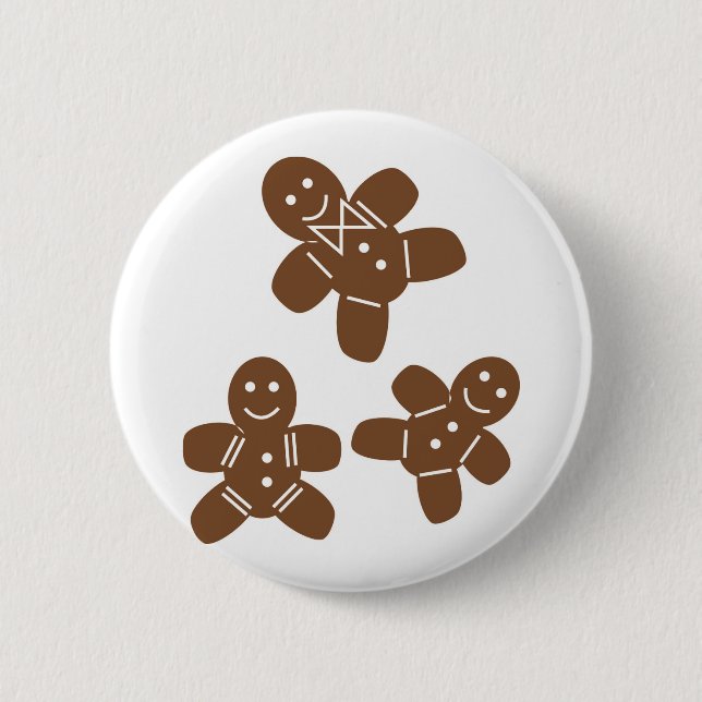 Gingerbread Man Cookies 6 Cm Round Badge (Front)