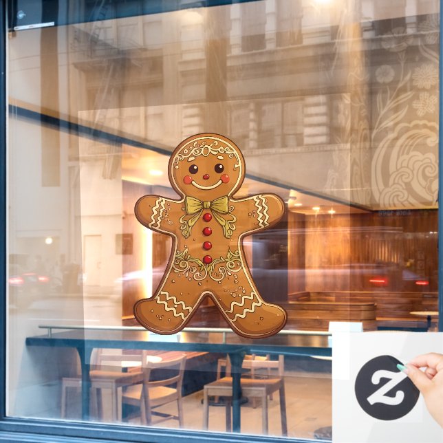 Gingerbread Man Cookies Cute Christmas (Cafe Window)
