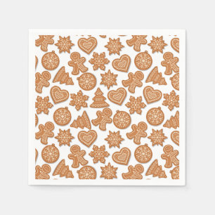 Gingerbread Man Cookies Cute Christmas Napkin