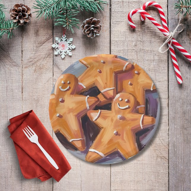Gingerbread Man Cookies | Merry Christmas Paper Plate (Creator Uploaded)