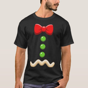 Gingerbread Man Costume Christmas Halloween Cookie T-Shirt
