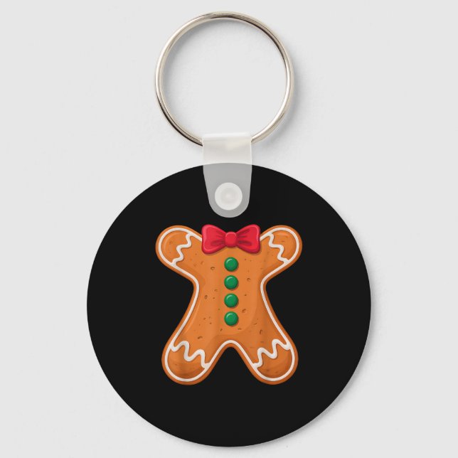 Gingerbread Man Costume Funny For Halloween Christ Key Ring (Front)