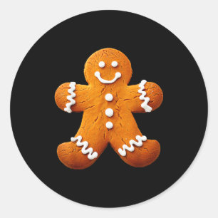 Gingerbread Man Costume Funny Halloween Christmas  Classic Round Sticker
