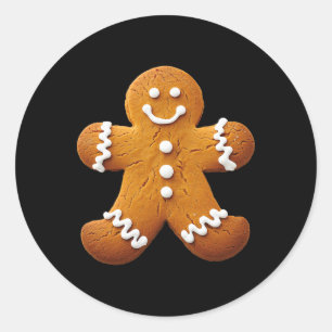 Gingerbread Man Costume Funny Halloween Christmas Classic Round Sticker