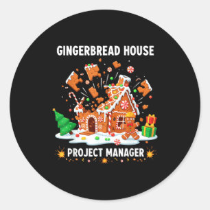 Gingerbread Man Costume, Gingerbread House Project Classic Round Sticker