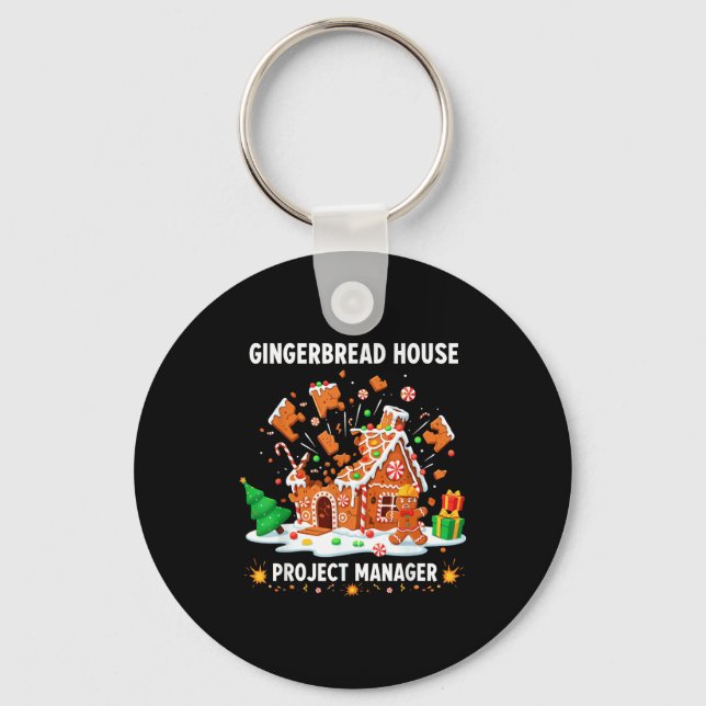 Gingerbread Man Costume, Gingerbread House Project Key Ring (Front)