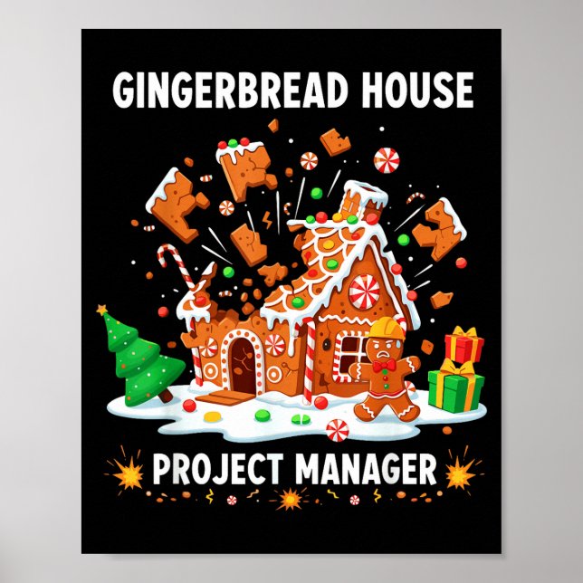 Gingerbread Man Costume, Gingerbread House Project Poster (Front)