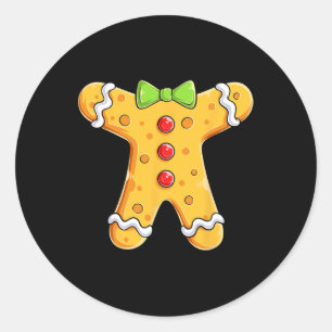 Gingerbread Man Costume Halloween Christmas Boys G Classic Round Sticker