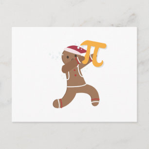 Gingerbread Man Costume Math christmas Men Women Holiday Postcard