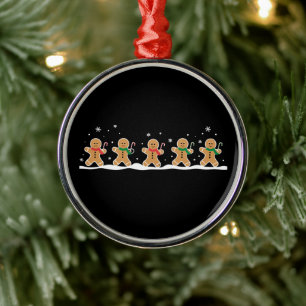 Gingerbread Man Cute Christmas Holiday Baker Metal Ornament