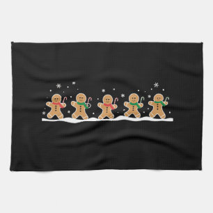 Gingerbread Man Cute Christmas Holiday Baker Tea Towel