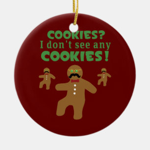 Gingerbread Man Disguise Ceramic Ornament