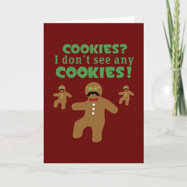 Gingerbread Man Disguise Holiday Card (Front)