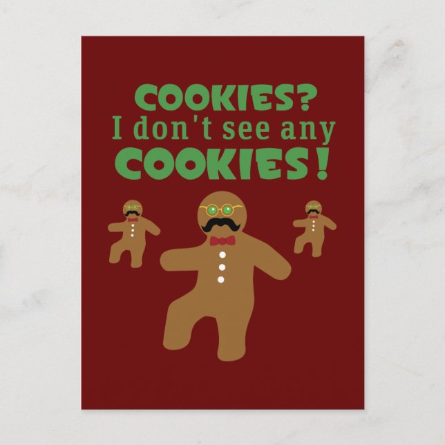 Gingerbread Man Disguise Postcard (Front)