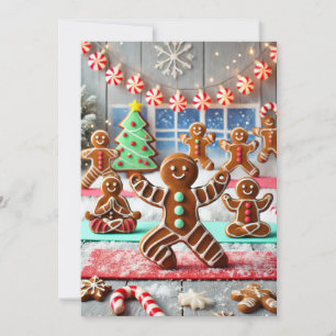 Gingerbread Man Doing Yoga: Finding My Holiday Zen Card
