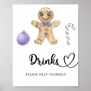 Gingerbread man - Drinks help yourself  Poster