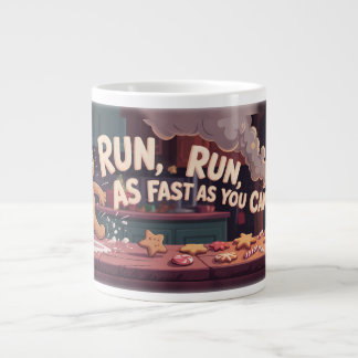 Gingerbread Man Escape Large Coffee Mug