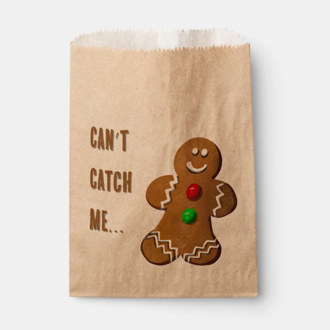 Gingerbread Man Favour Bag (Front)
